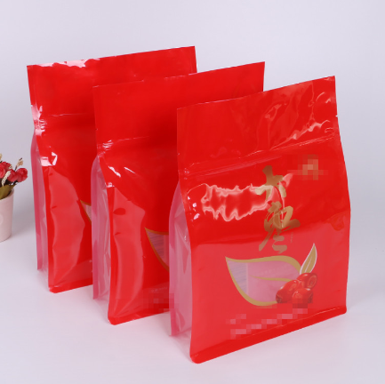 食品級(jí)局部開(kāi)窗包裝袋 大棗自封袋 鏤空塑料八邊封包裝袋