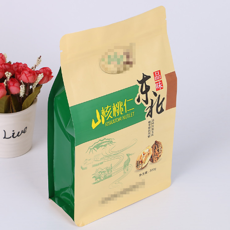八邊封山核桃零食袋 食品級(jí)牛皮紙包裝袋自封袋 免費(fèi)設(shè)計(jì)logo