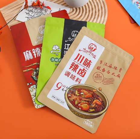 麻辣火鍋底料鋁箔包裝真空袋 調(diào)味品三邊封密封袋